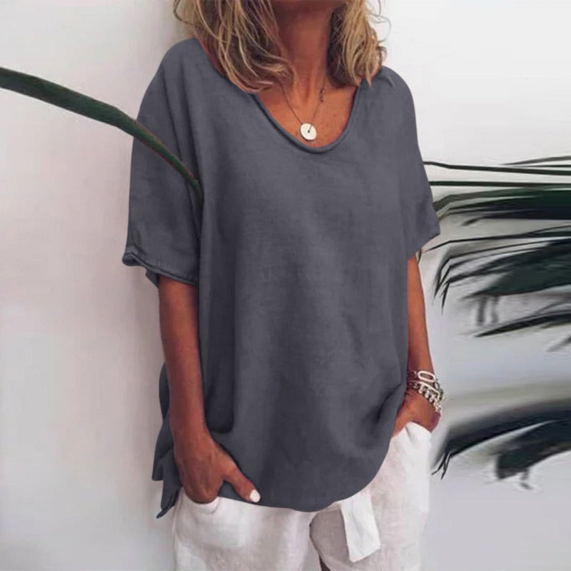Johanna | Elegante camicia girocollo