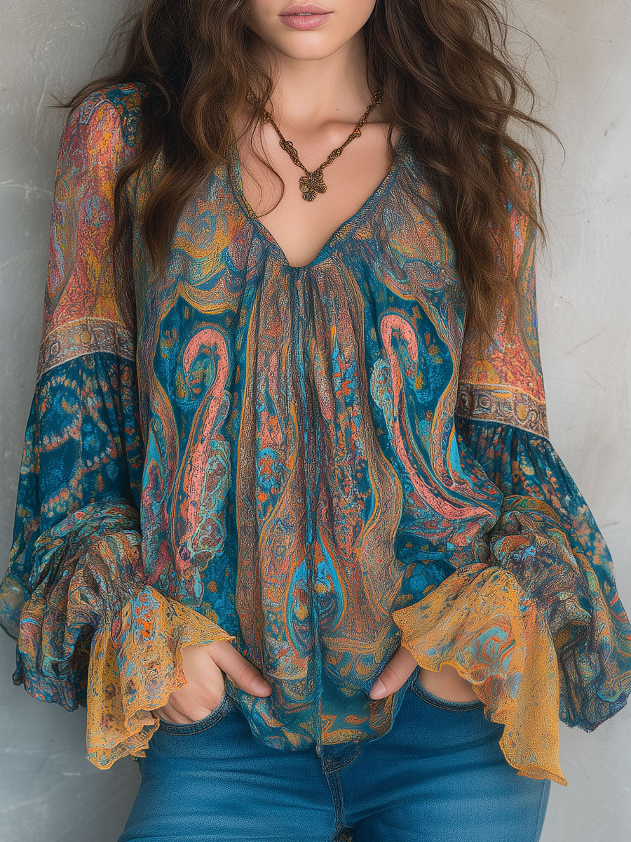 Jorali | Elegante Chiffon Blouse Dames 0