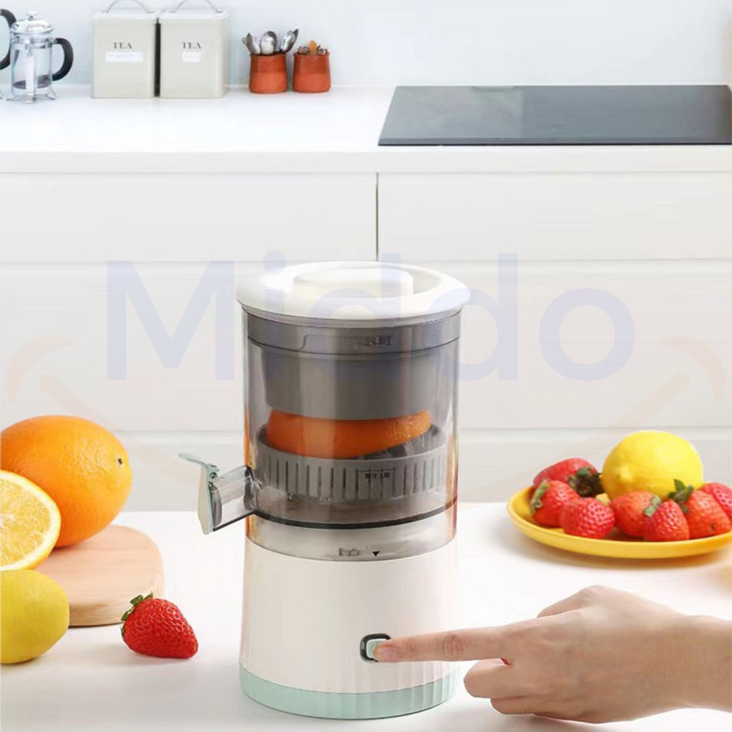 Elektrische Citruspers voor SINAASAPPels en Citroenen