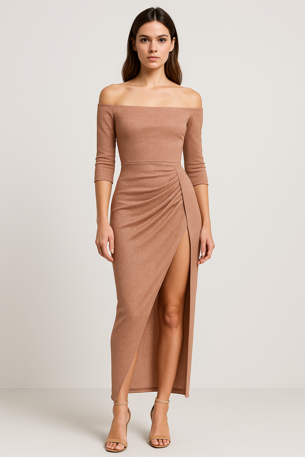 Elegante Avondjurk met Split voor Feesten en Formele Gelegenheden - Mode Vibes