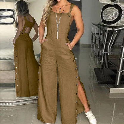 Aurora Jumpsuit met Knopen en Zakken