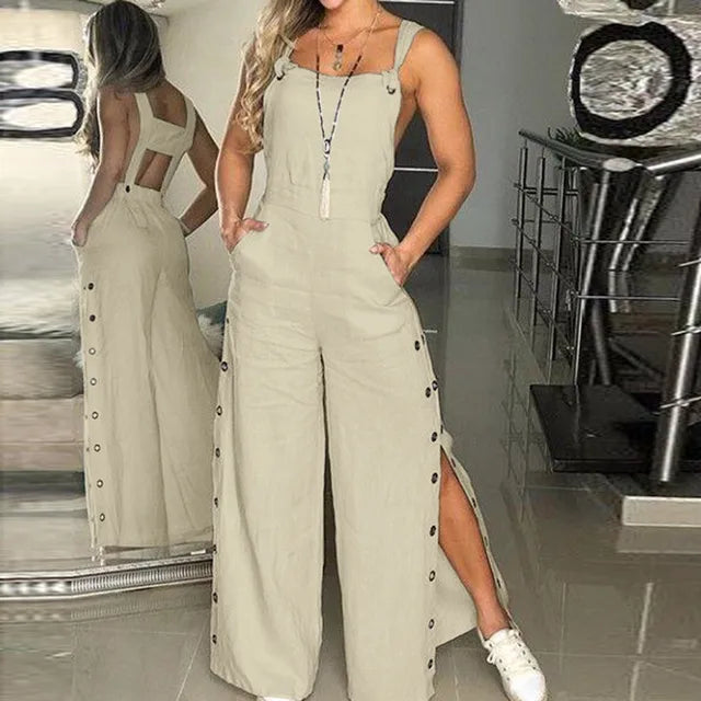 Aurora Jumpsuit met Knopen en Zakken
