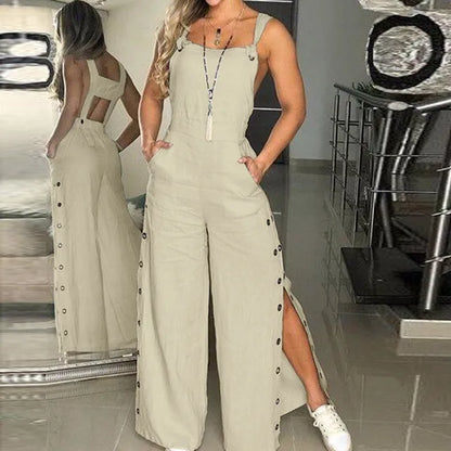 Aurora Jumpsuit met Knopen en Zakken