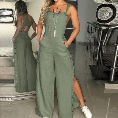 Aurora Jumpsuit met Knopen en Zakken