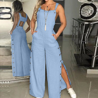 Aurora Jumpsuit met Knopen en Zakken