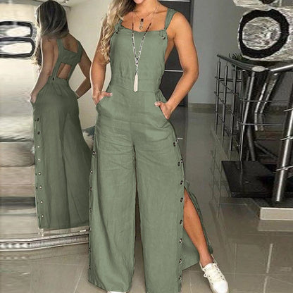 Aurora Jumpsuit met Knopen en Zakken
