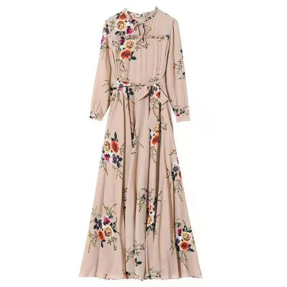Eleganza Lang Mouwen Maxi Jurk
