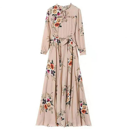 Eleganza Lang Mouwen Maxi Jurk