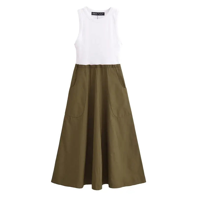 Charmante Couture: Chic Patchwork Zomerjurk
