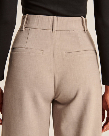 Comfortabele Hoge Waist Broek Wijd Met Elastiek