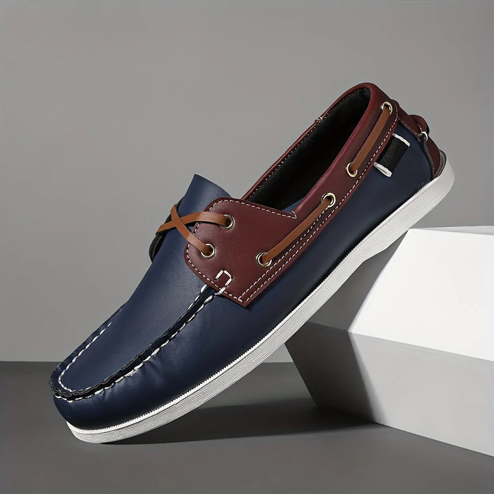 LESTON Heren Instapschoen Nautisch Blauw Contrasterend