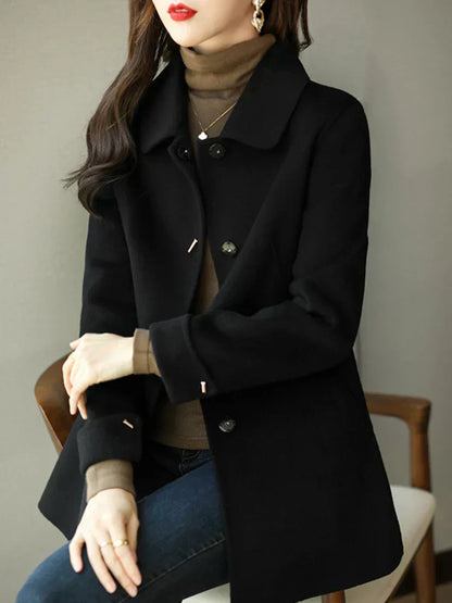 Dames Jas Wolmix Elegante Warme Wintercoat