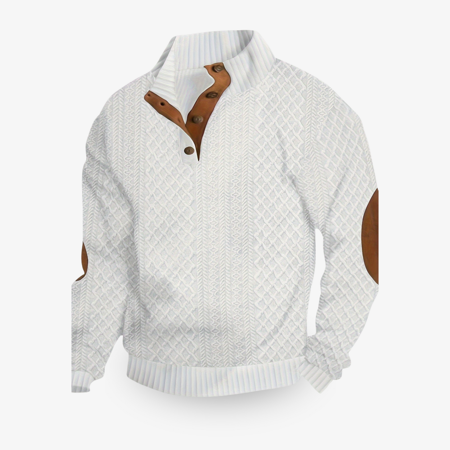 Kabeltrui Heren | Knoopsluiting Kraag & Verzorgde Look