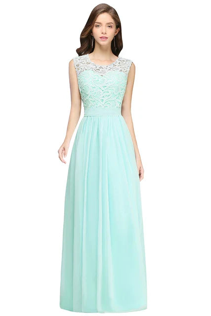 Betoverende Kanten Chiffon Avondjurk van Eleganzia