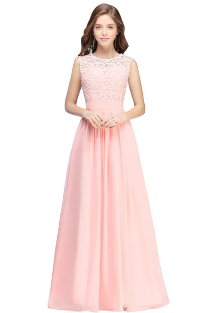 Betoverende Kanten Chiffon Avondjurk van Eleganzia