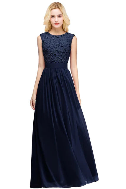 Betoverende Kanten Chiffon Avondjurk van Eleganzia