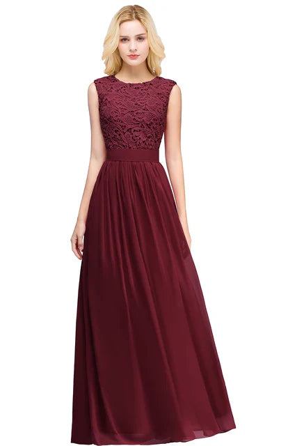 Betoverende Kanten Chiffon Avondjurk van Eleganzia