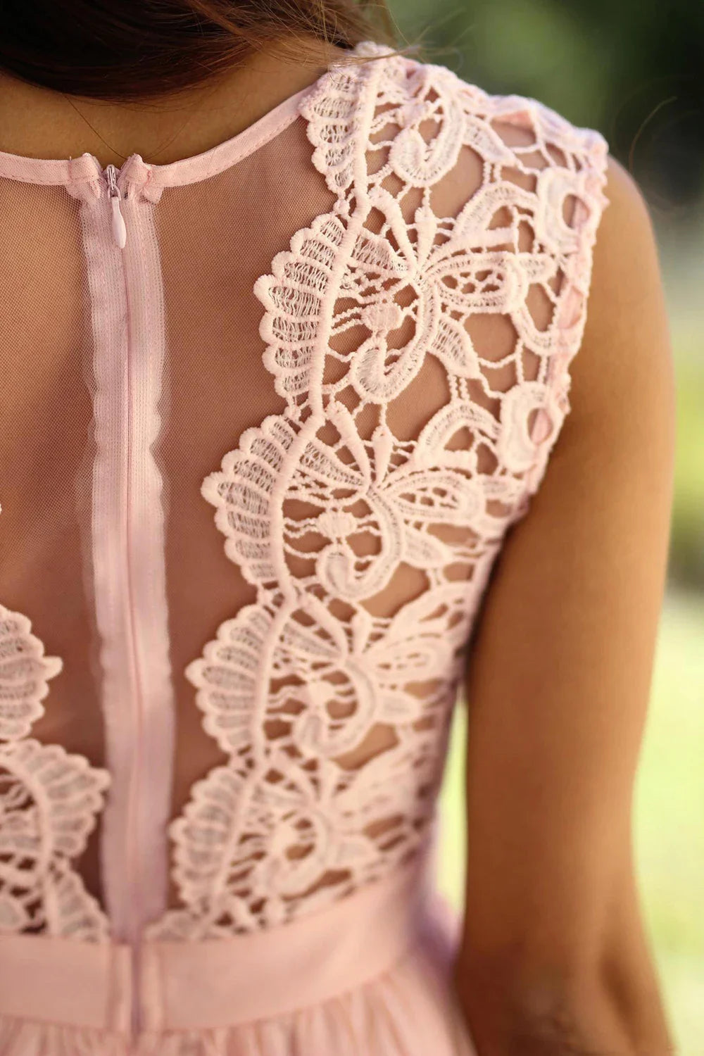 Betoverende Kanten Chiffon Avondjurk van Eleganzia