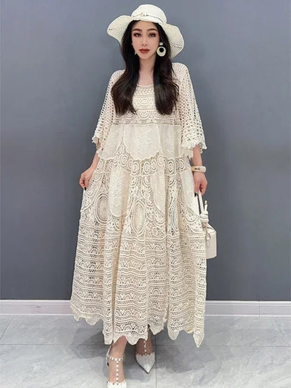 Zomerse Chic Holle Out Elegantie Jurk van Bella Moda