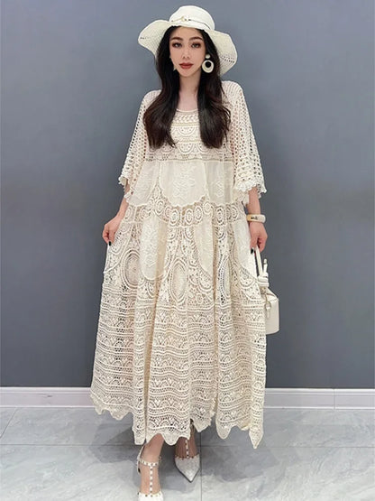 Zomerse Chic Holle Out Elegantie Jurk van Bella Moda