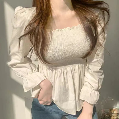Chic Femme Elegante Witte Blouse voor Dames