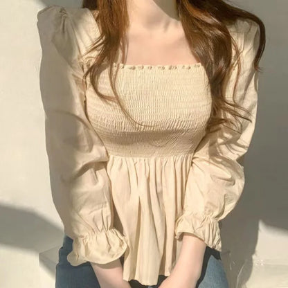 Chic Femme Elegante Witte Blouse voor Dames