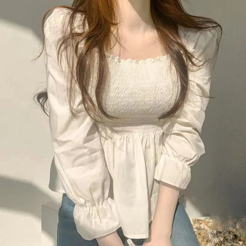 Modestijl Kantoor Dame Elegante Witte Blouse