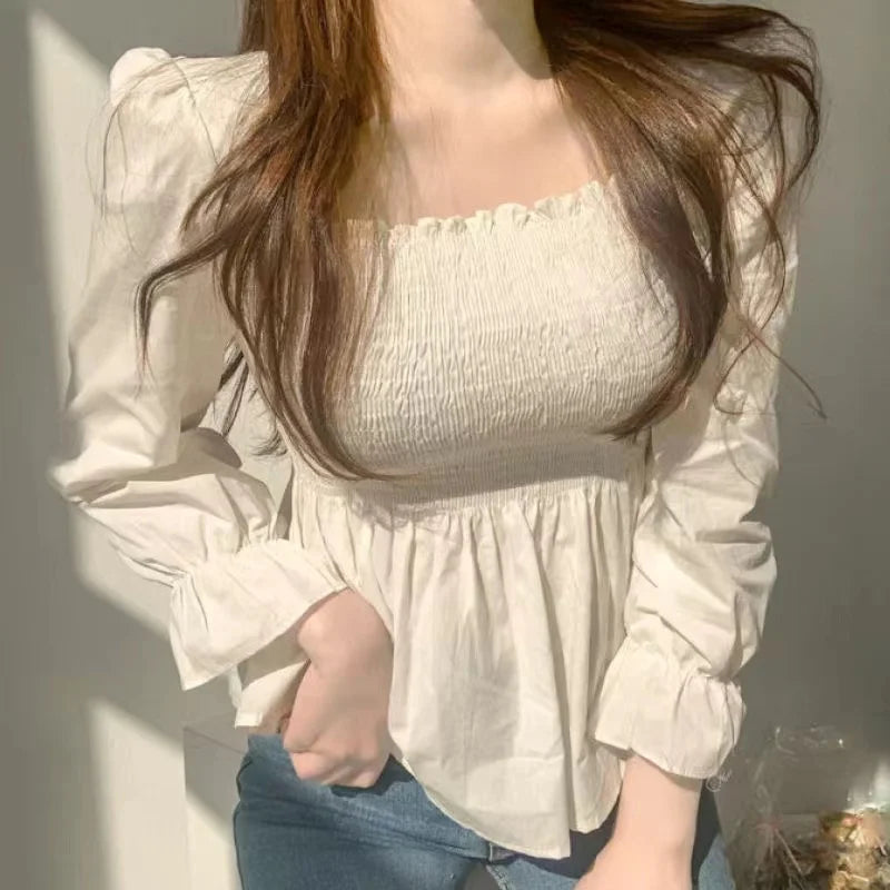 Modestijl Kantoor Dame Elegante Witte Blouse