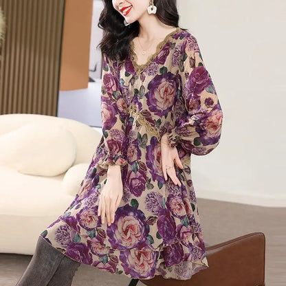 Kantoor Elegantie: Vintage Bloemenprint Blouse