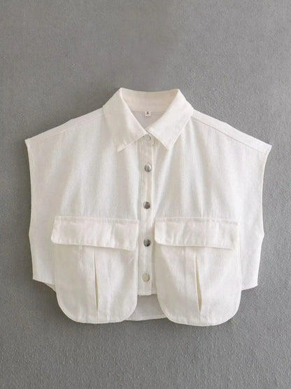 Savina Elegante Denim Blouse