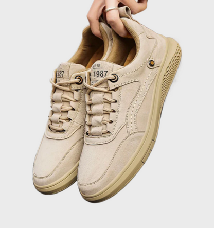 Leren Sneakers met Vetersluiting Luxe Design