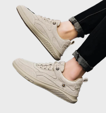 Leren Sneakers met Vetersluiting Luxe Design