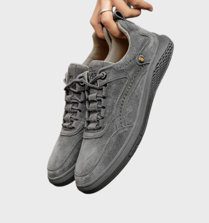 Leren Sneakers met Vetersluiting Luxe Design - Mode Vibes