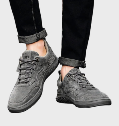 Leren Sneakers met Vetersluiting Luxe Design