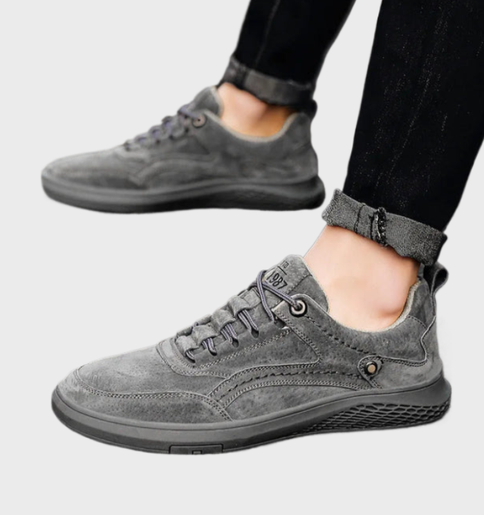 Leren Sneakers met Vetersluiting Luxe Design