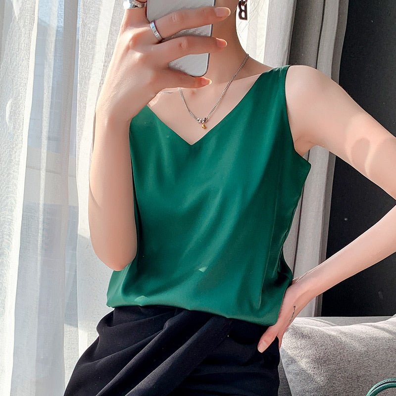 Karolin | Ademend en comfortabel zijden tanktopje