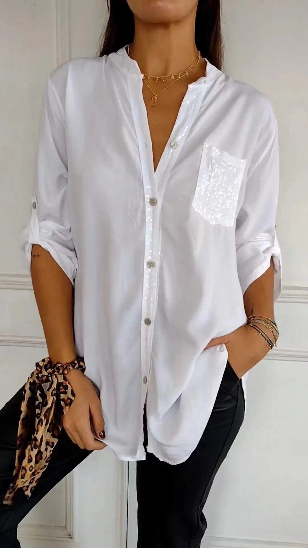 Kathrin | Camicetta con paillettes da donna