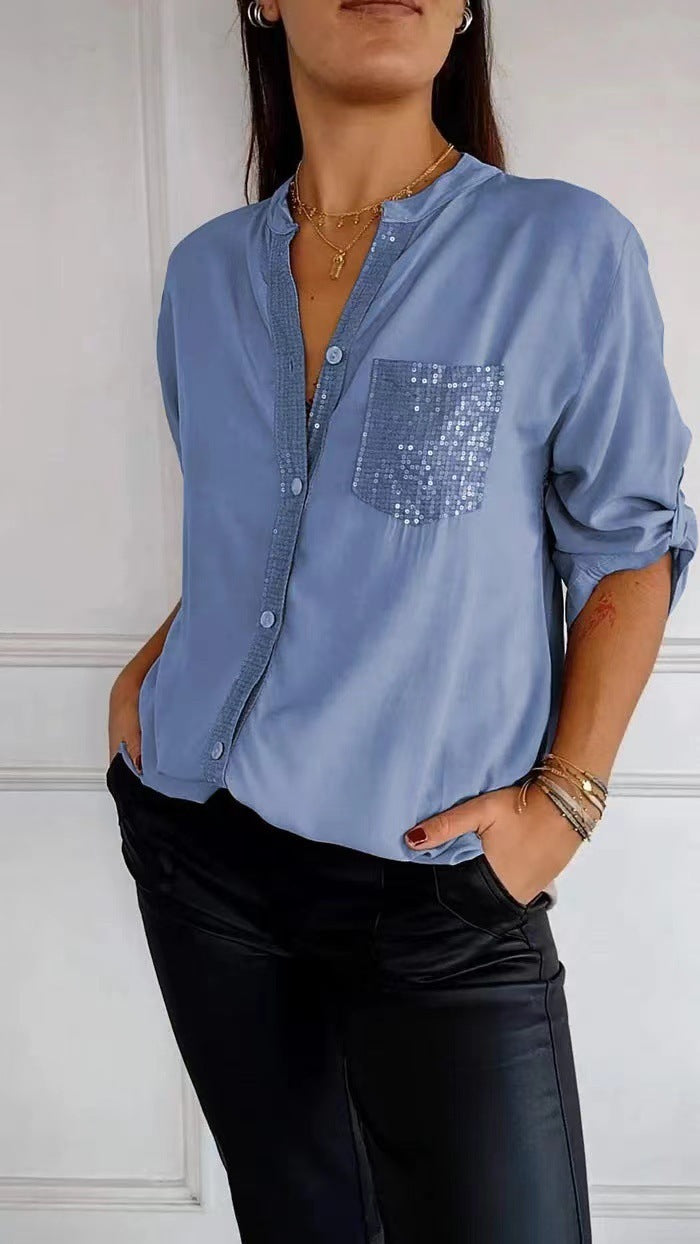 Kathrin | Camicetta con paillettes da donna