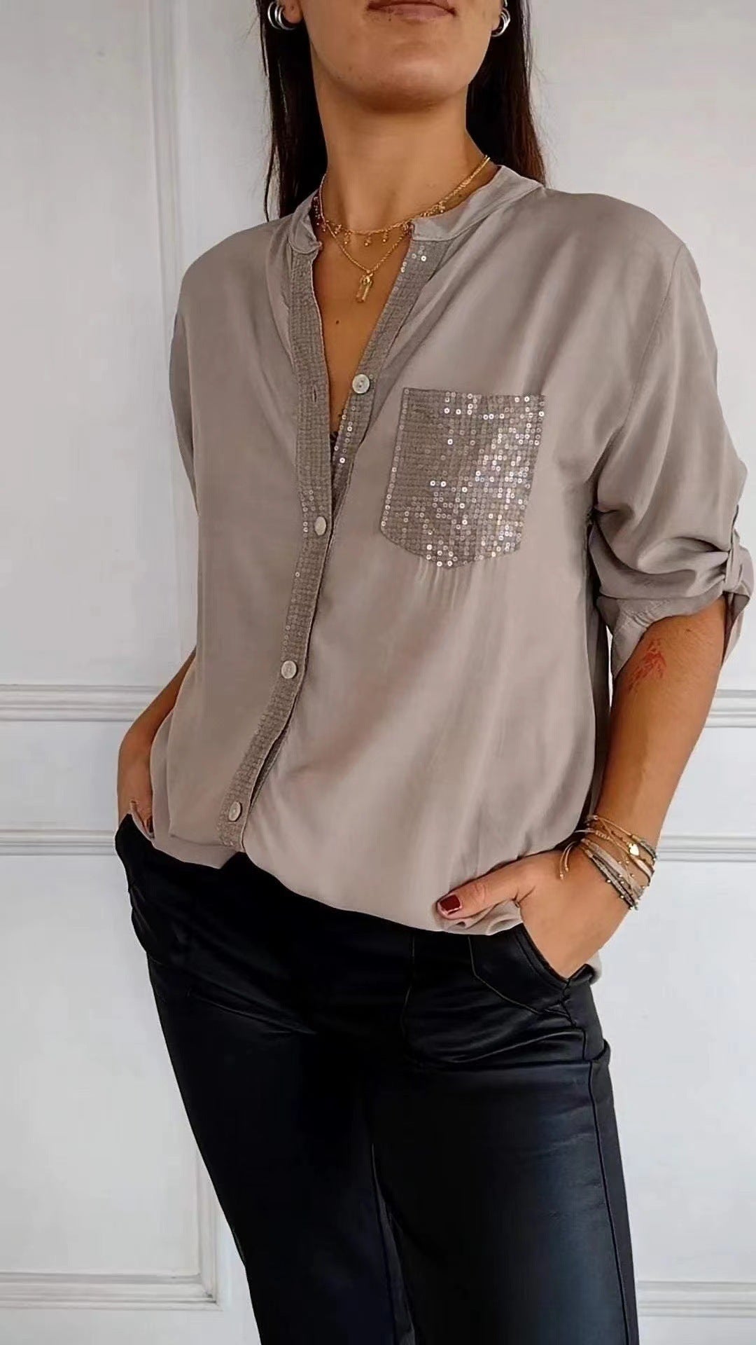 Kathrin | Camicetta con paillettes da donna