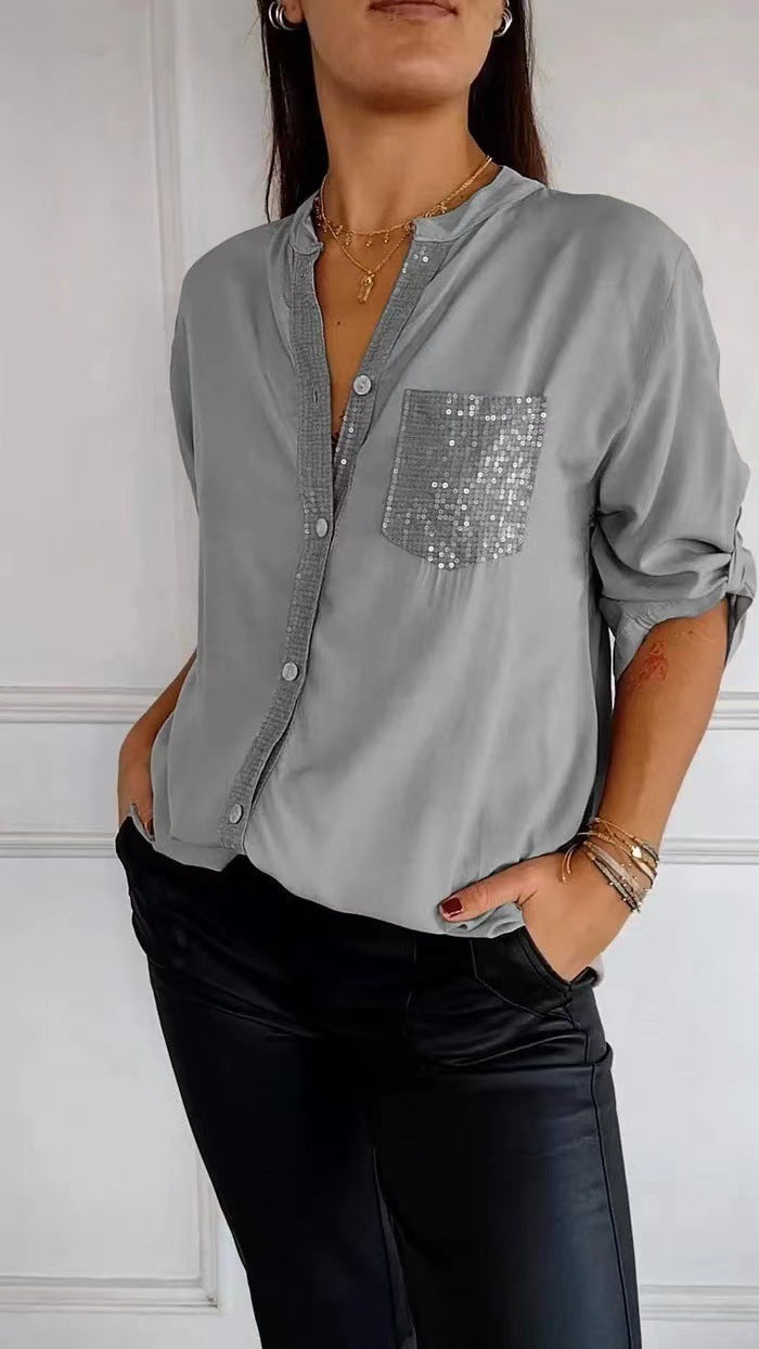 Kathrin | Camicetta con paillettes da donna