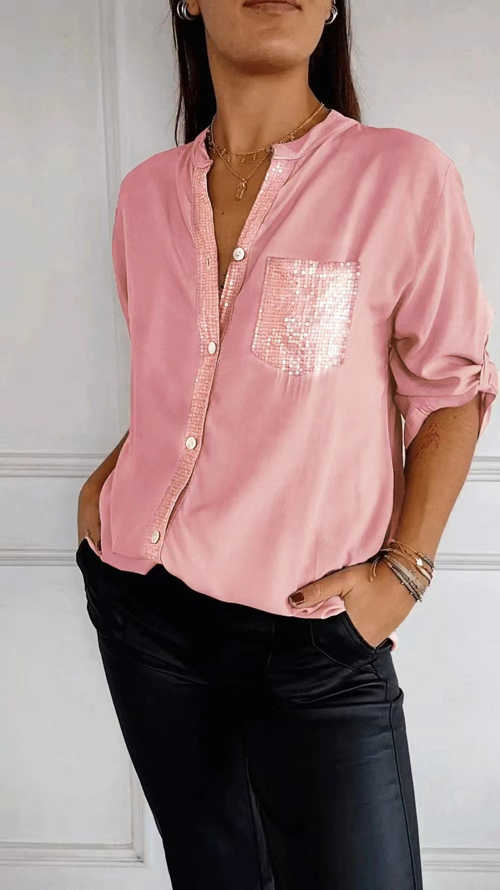 Kathrin | Camicetta con paillettes da donna