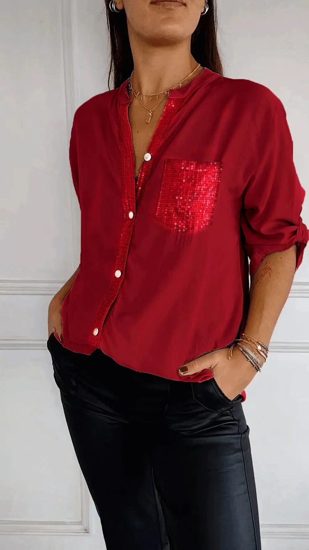 Kathrin | Camicetta con paillettes da donna