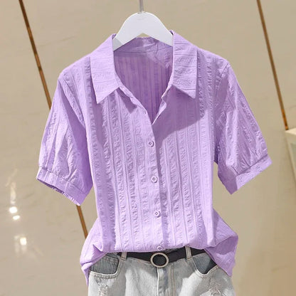 StijlVrouw Katoenen Vintage Zomerblouse