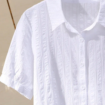 EllaGrace Vintage Katoenen Oversized Dames Blouse