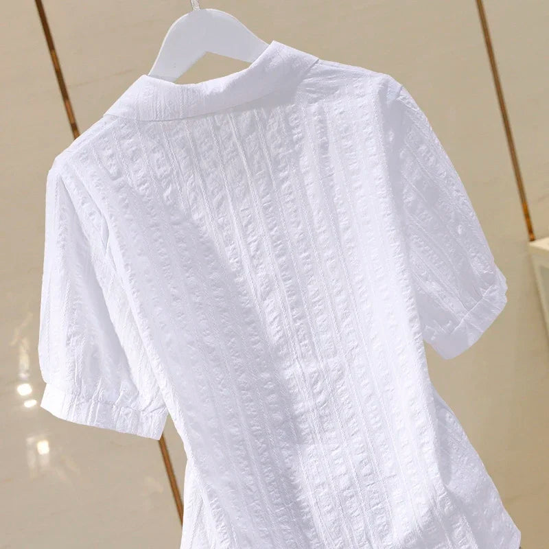 EllaGrace Vintage Katoenen Oversized Dames Blouse