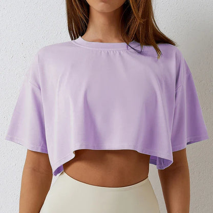 FitFemme Dames Korte Mouw Crop Top