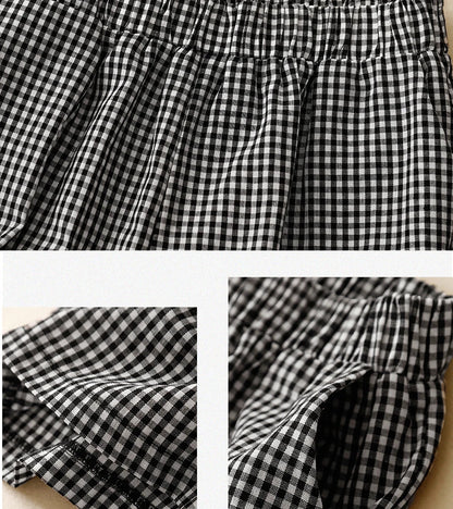 Luna Mode Zomerse Geruite Cardigan Set