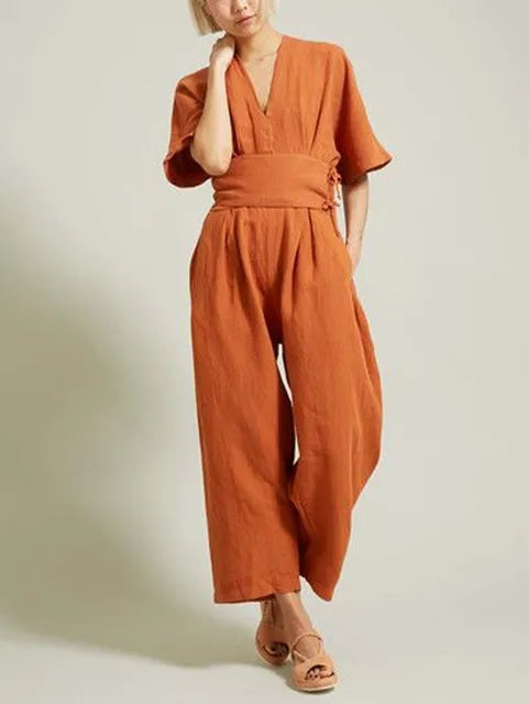 Boho Chic VINTAGE Jumpsuit voor Zomerse Stijl