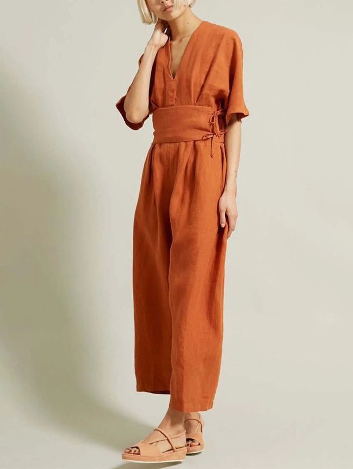 Boho Chic VINTAGE Jumpsuit voor Zomerse Stijl