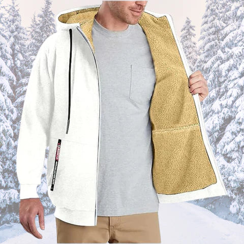 Heren Hoodie met Rits – Fleece Binnenvoering
